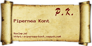 Pipernea Kont névjegykártya
